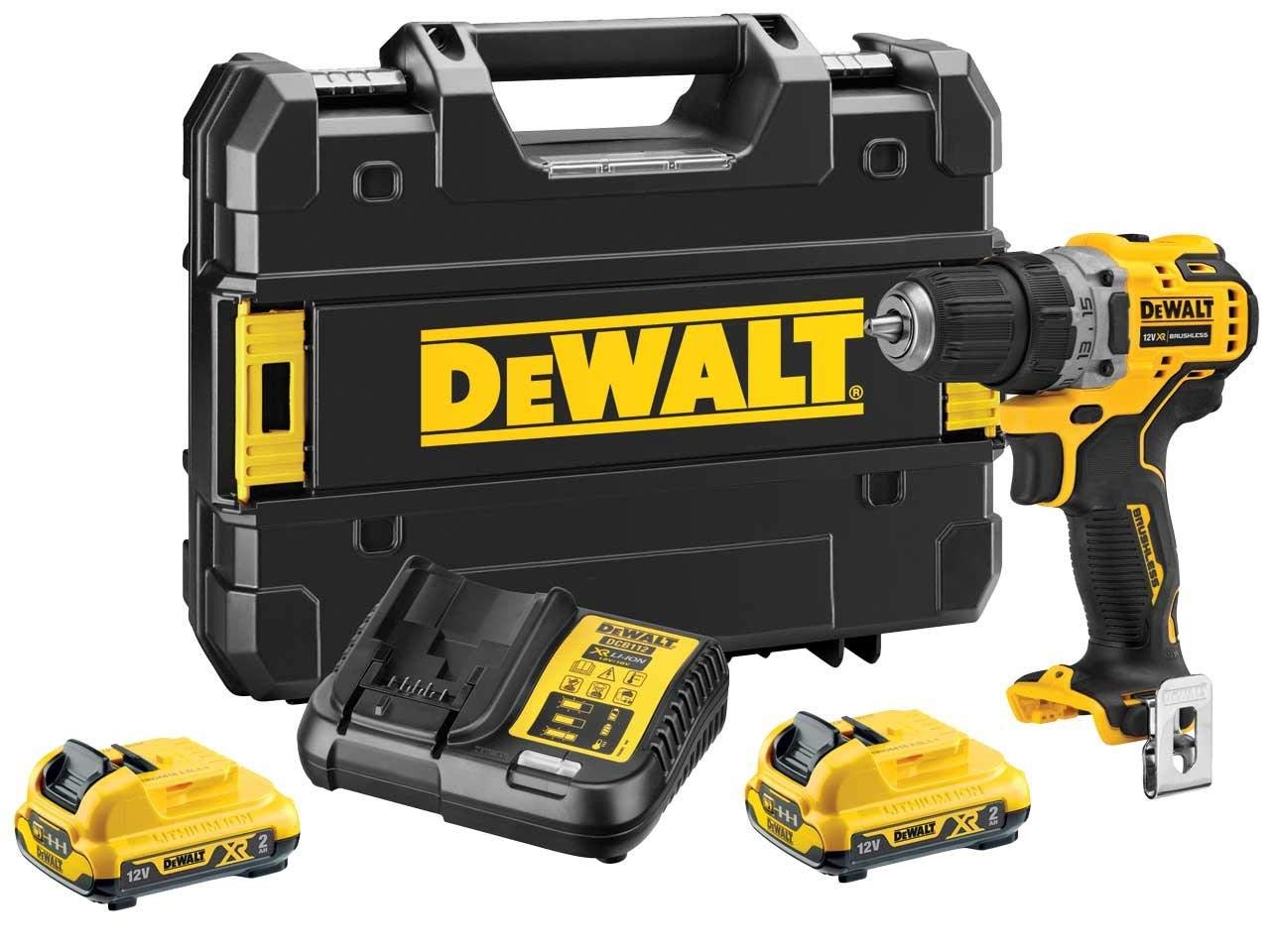 Perceuse-visseuse DEWALT Brushless XR 12V avec 2 batteries Li-Ion et coffret TSTAK