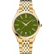 Balmain, Gent, Classic R, Yellow PVD, Swiss Made, Quartz, Kaki, Stainless Steel 316L, B41003171U