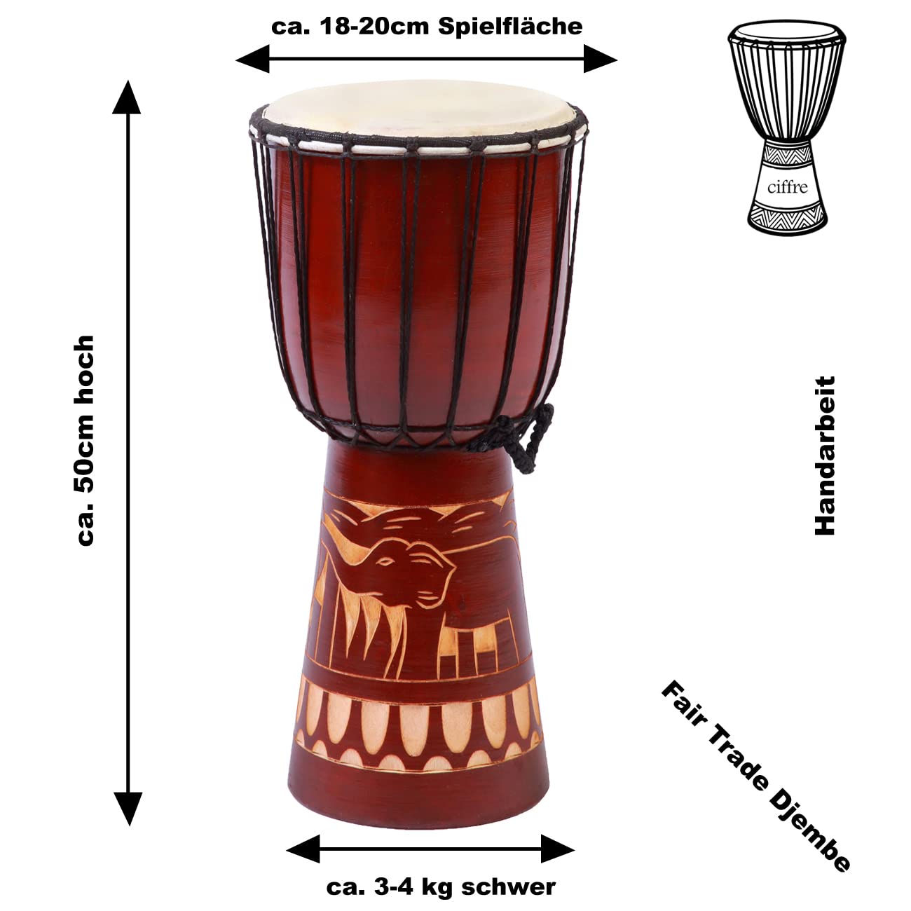 Djembé - Vaas model - Bongo trommel - West Afrika - 2005