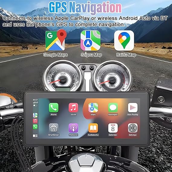 شاشة تعمل باللمس مقاس 6.86 بوصة محمولة GPS CarPlay Android Auto لاسلكية Carplay شاشة تعمل باللمس أجهزة استقبال صوت السيارة مع كاميرا احتياطية بدقة 720 بكسل GPS Navigation Dual Bluetooth
