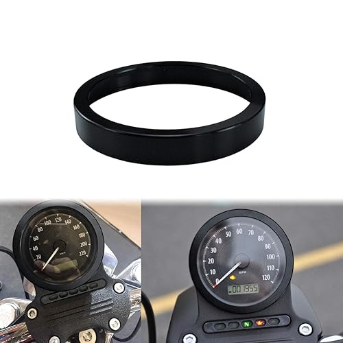 YHMTIVTU Anillo de ajuste de velocímetro de motocicleta para Harley Sportster XL1200 XL Iron883 Dyna Low Rider Street Bob