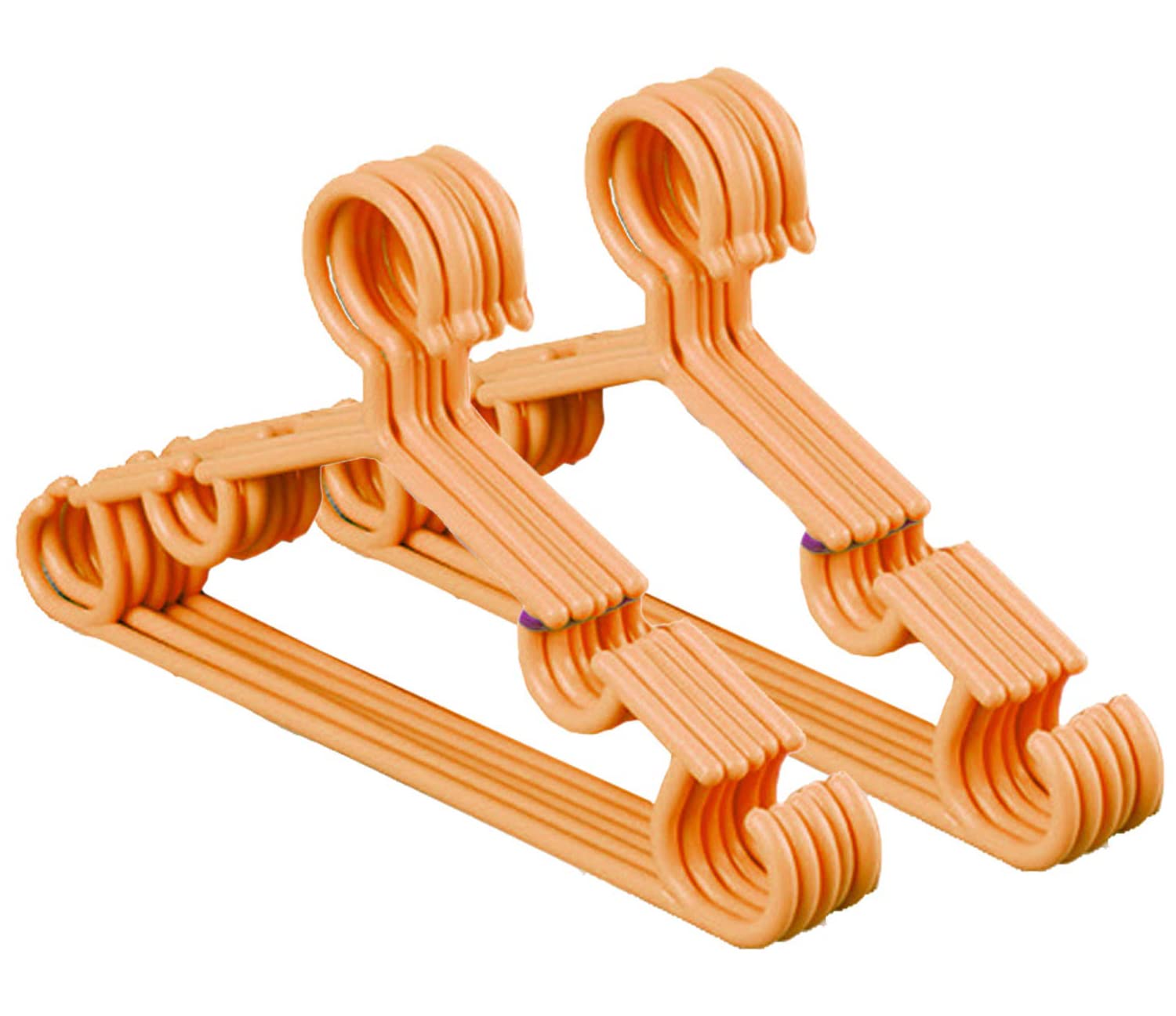 Kuber Industries Anti-Slip Baby Clothes Hanger|Heavy-Duty Plastic Baby Hanger|Hangers for Wardrobe, Closet|Pack of 10 (Peach) (B0C58NY7GZ) Amazon Price History, Amazon Price Tracker