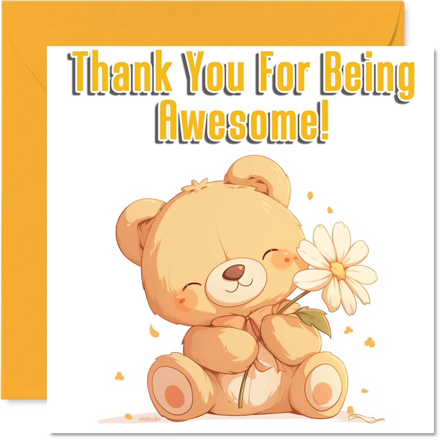Cute Teddy Bear Thank You Card for Boys Girls - Awesome Animals - Thankyou Cards for Son Nephew Daughter Grandson, 145mm Thank You So Much Appreciation Greeting Cards