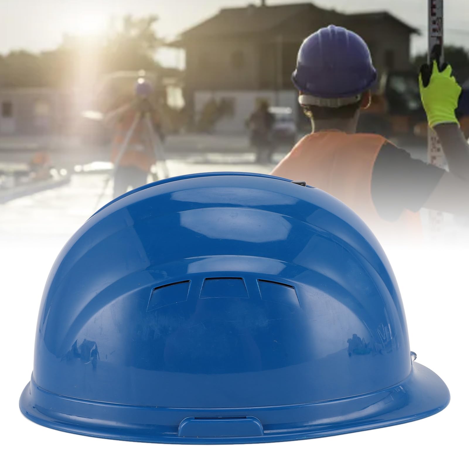 Jectse Elmetto Ventilato con Doppia Ventola di Raffreddamento, Casco di Sicurezza Ad Energia Solare, Elmetto Resistente Alla Pioggia per Lavori di Costruzione Domestica