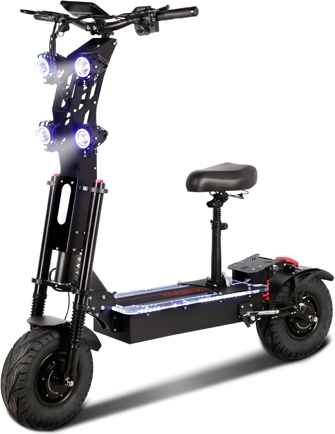 Electric Scooter for Adults X13-60V Foldable Scooter with Seat 10KW Dual Motor 45AH Battery Capacity 60MPH Max Speed