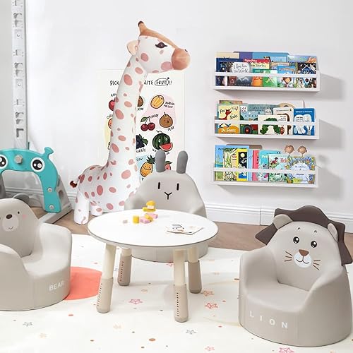 Miniatura 2 de AZSKY Estanterías flotantes blancas de 24 pulgadas para pared, juego de 3, decoración de habitación de bebés y niños, estantes montados en la pared