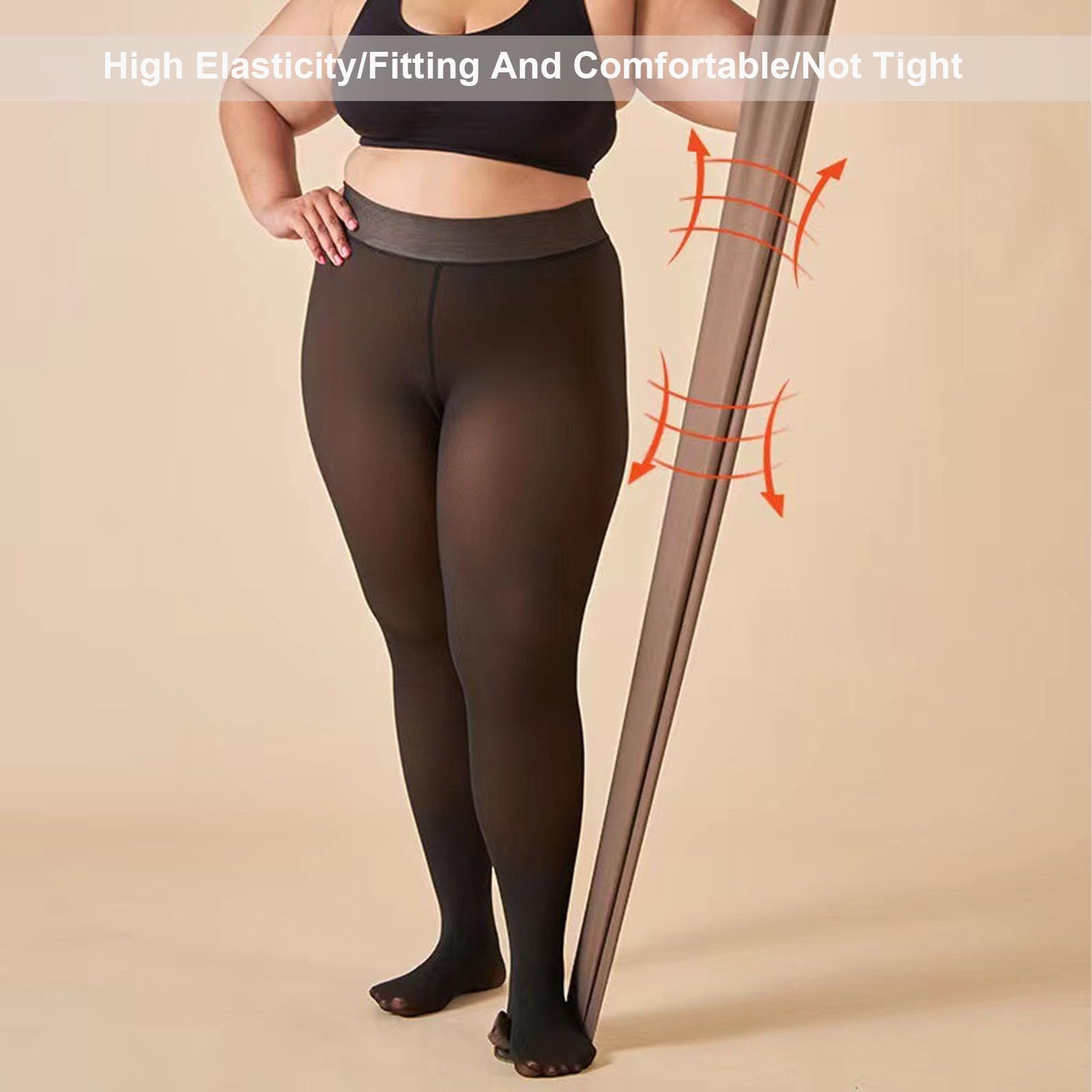 Fleece Gevoerde Panty's For Dames, Winterthermoleggings