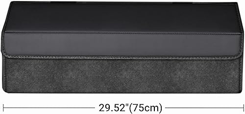 Miniatura 2 de Organizador de maletero para automóvil, caja de almacenamiento de cuero con tapa, organizador plegable para maletero para SUV, caja de