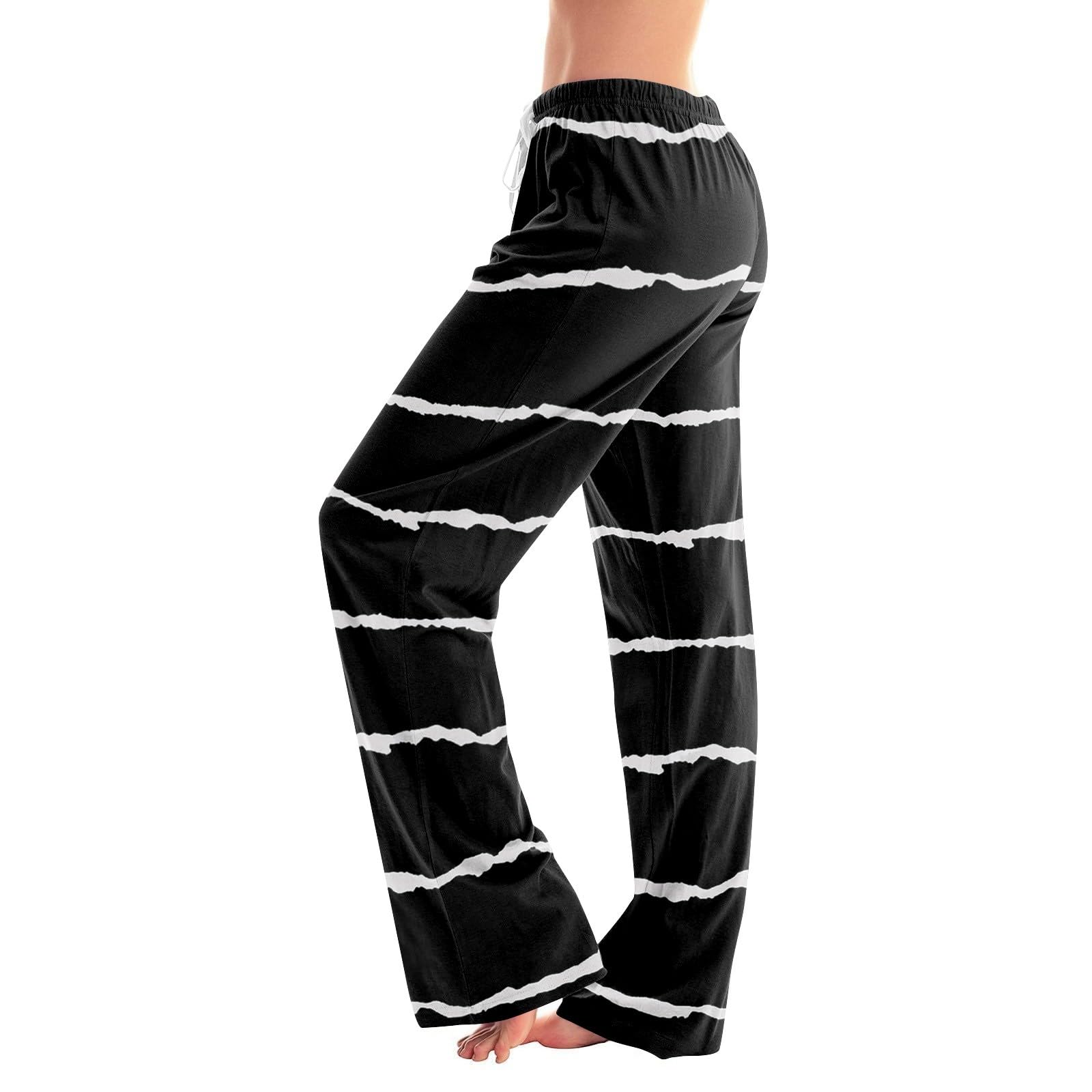 TWGONE Women's Pajamas Pants Plaid Stretch Casual Loose Comfy Pants Sleep Bottom Lounge Cute Pajama Sleepwear