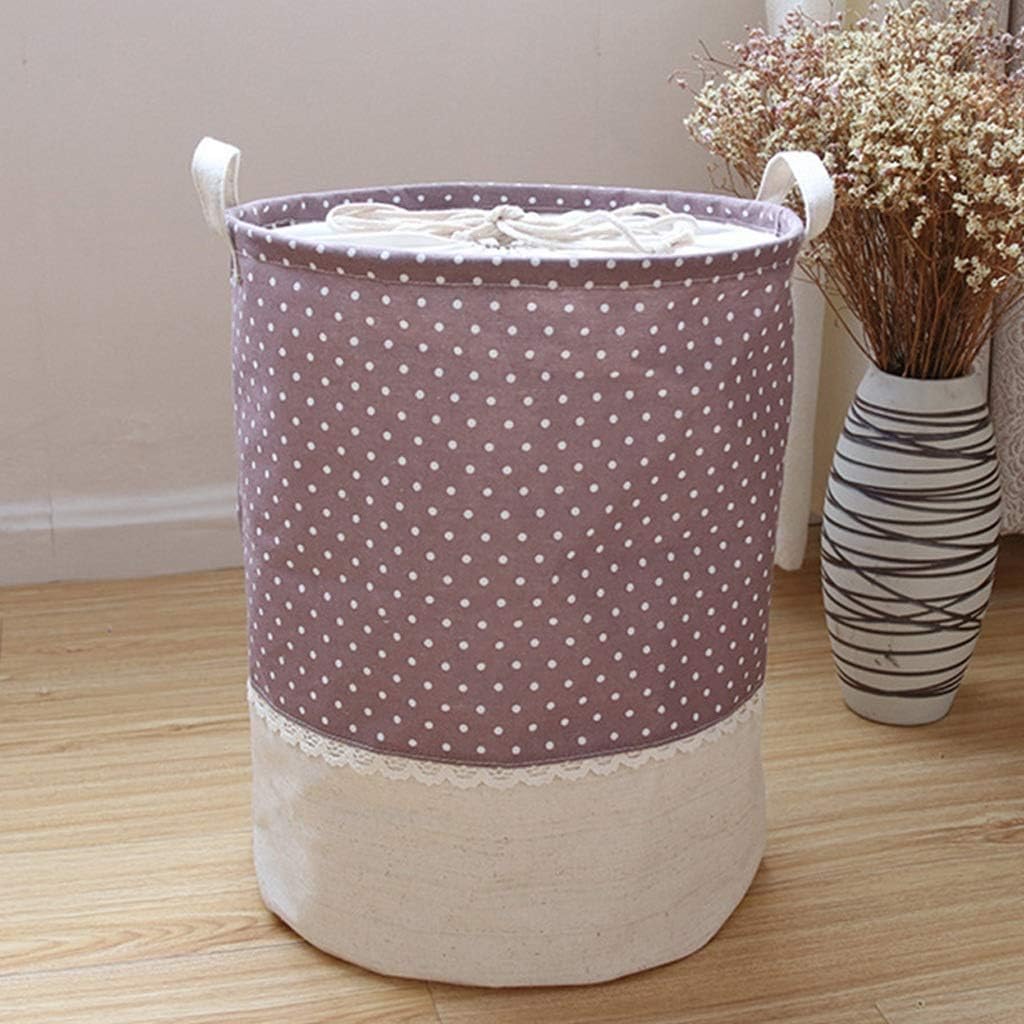 Fashion Patchwork Storage Bag Sundries Storage Basket Toys Clothes Storage Box Laundry Basket Household Goods (Color : Green) (Purple)