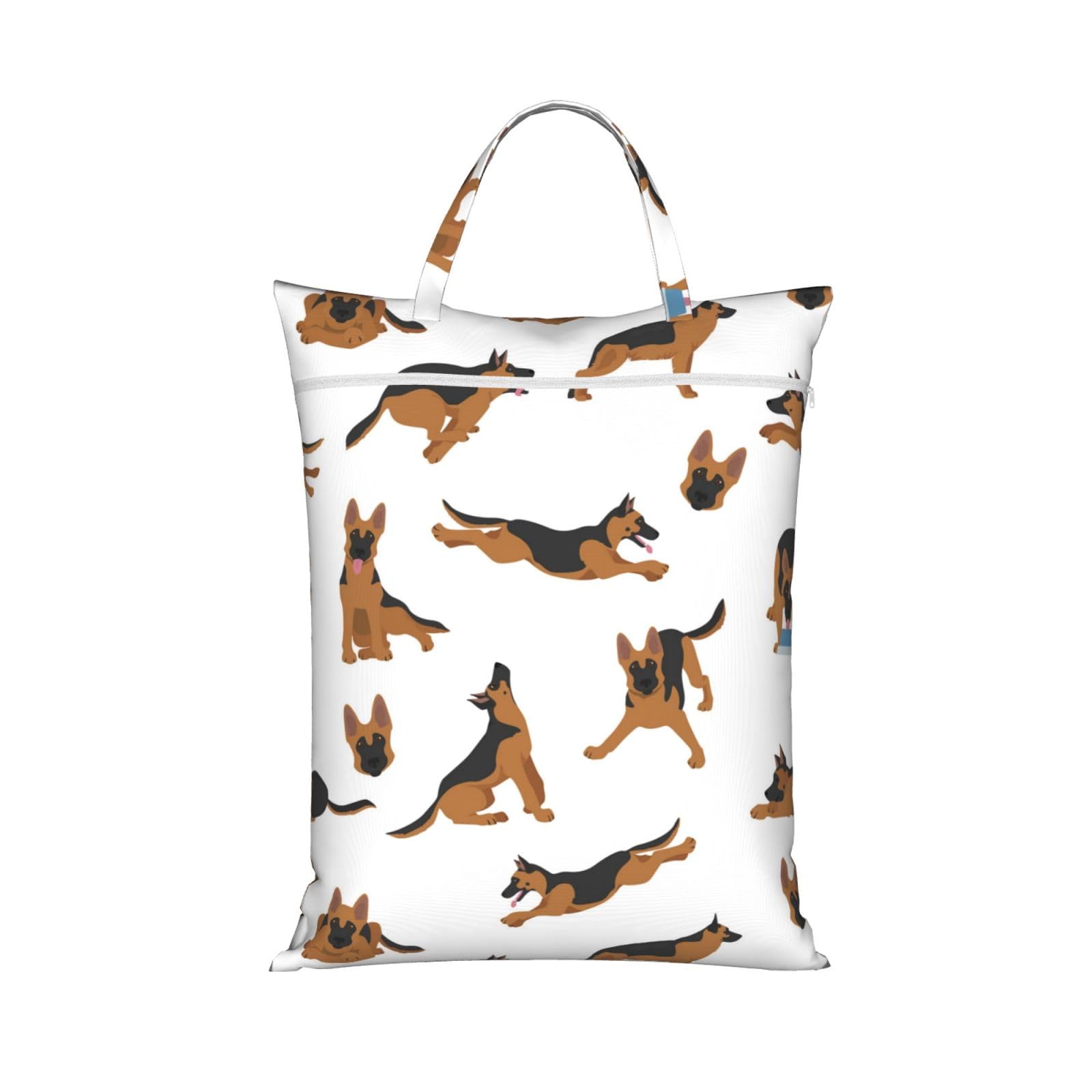 Yfsgdlbn 1 Pc German Shepherd Printed Travel Dirty Laundry Bag Clothes Pack Storage Basket Bag