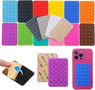 Silikon Telefon Tutucu Ped, Renkli Kare Tasarım, Otomobil ile Uyumlu Telefon Sabitleyici, Ultra Güçlü Vantuzlu (Gri)