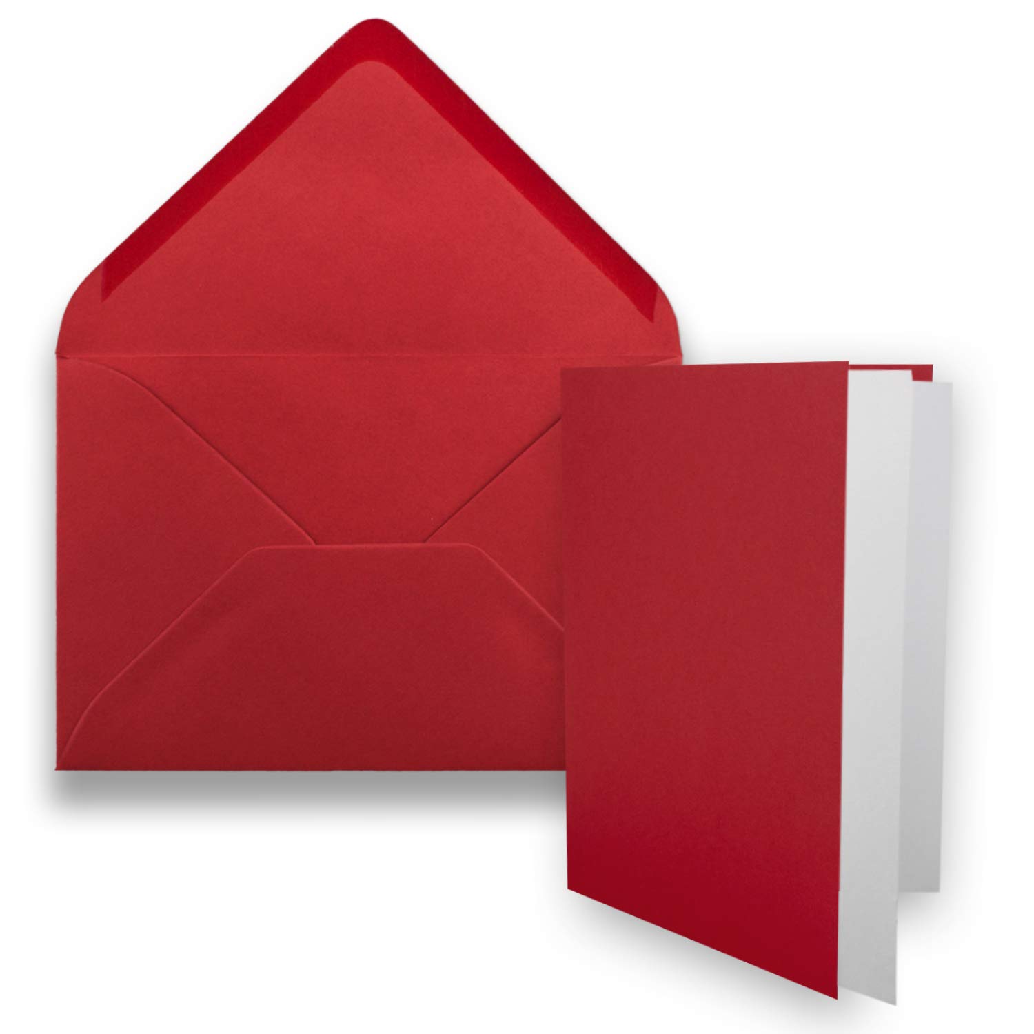 50x Tarjetas Plegadas DIN B6 - En Color Crema De Vainilla - 115 X