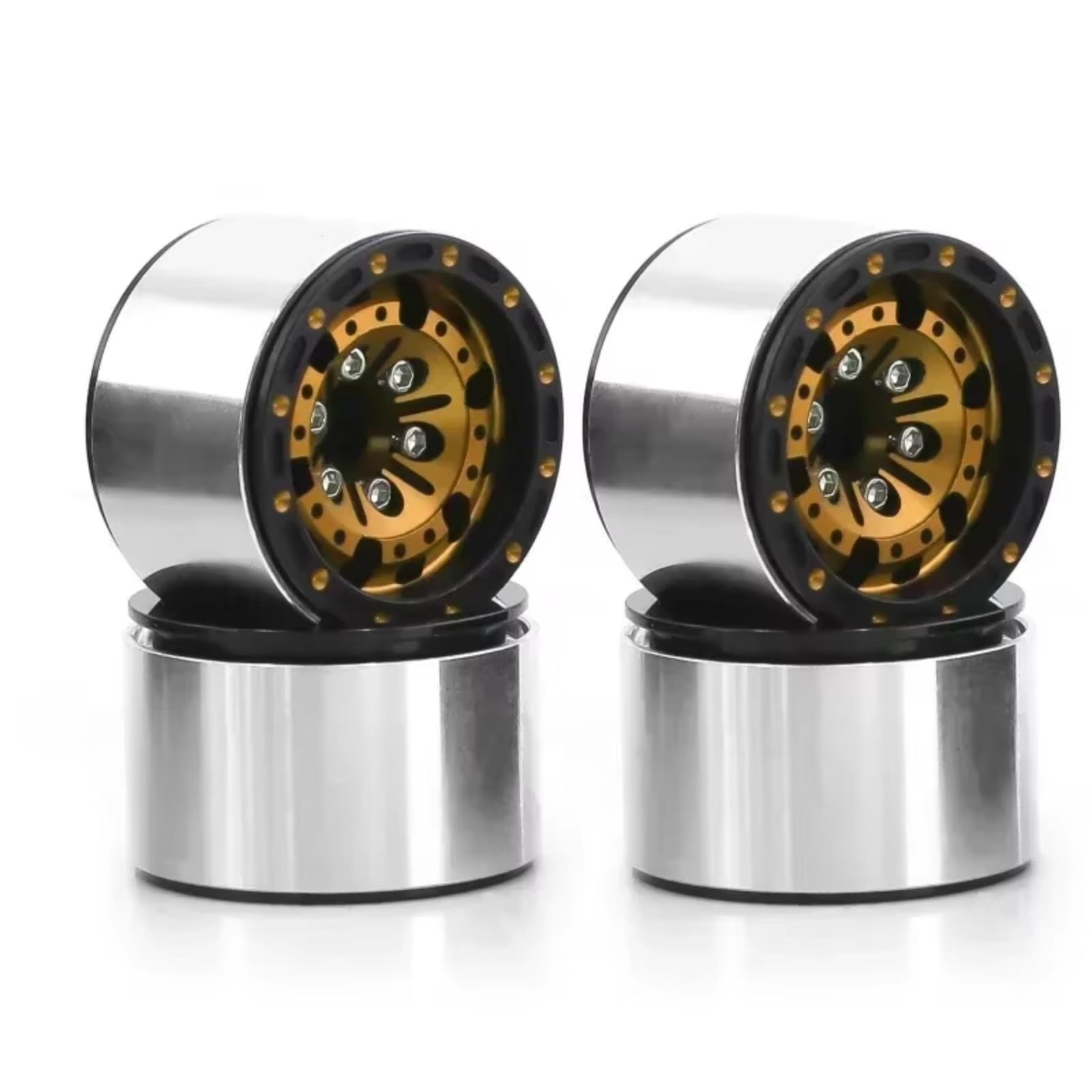 Compatibile Con Axial Per SCX24 Per TRX4M Per FCX24 1/18 1/24 RC Ricambi Auto Accessori 1.0 "piatto Profondo In Acciaio Stampato Cerchi Beadlock RC Pneumatici Pezzi