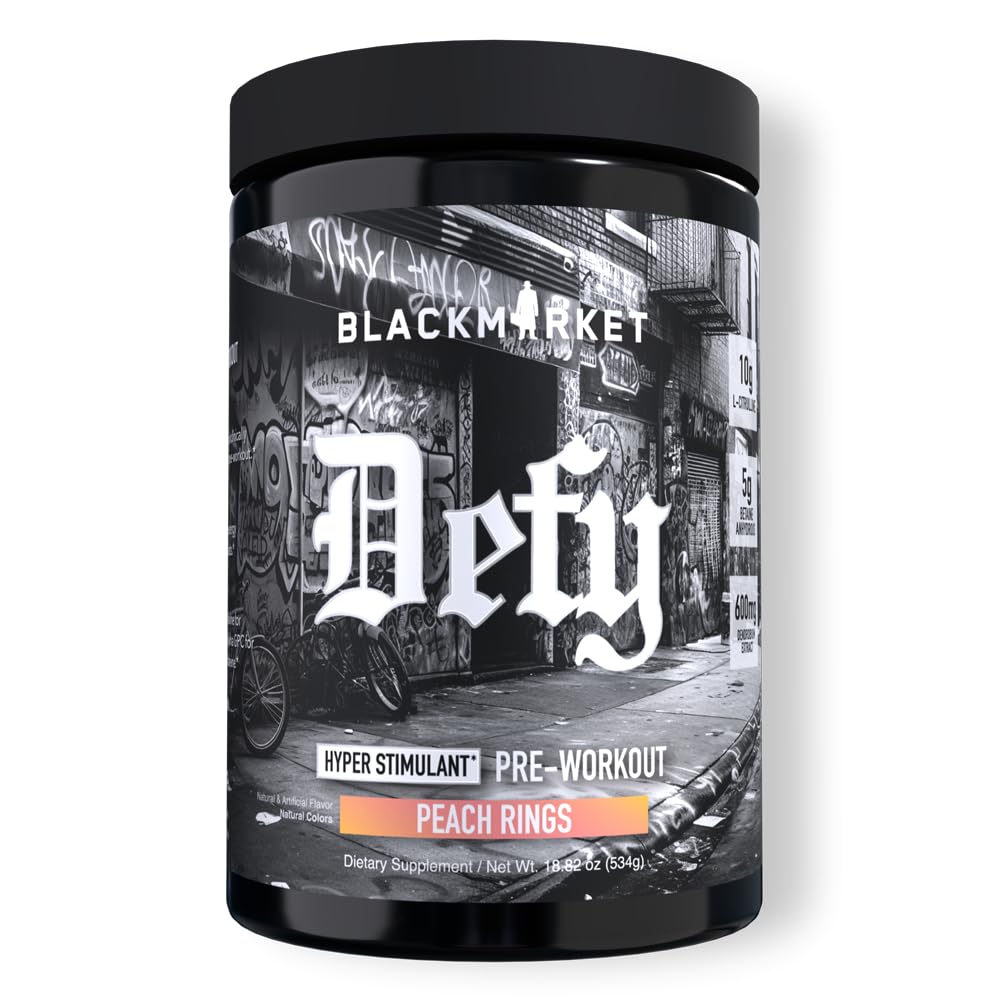 Amazon.com: BLACKMARKET DEFY – High-Stimulant Pre-Workout Powder