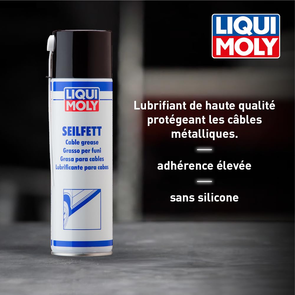 LIQUI MOLY Graisse pour câbles, 500 ml, Fat de lubrification, Protection corporelle, Protection contre le sous-corps, SKU: 6135