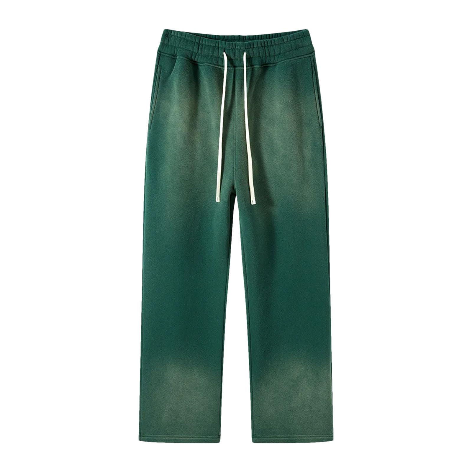 Dcvmvmn Mens Dyeing Thick Fleece Sport Pants Men Drawstring Waist Sweatpant Unisex Warm Track Pant