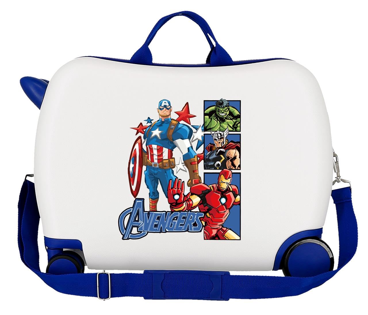 Joumma Marvel Avengers Power Squad Walizka dziecięca biała 50 x 38 x 20 cm twarda ABS zamek szyfrowy z boku 34 l 2,1 kg 2 koła podwójny bagaż podręczny