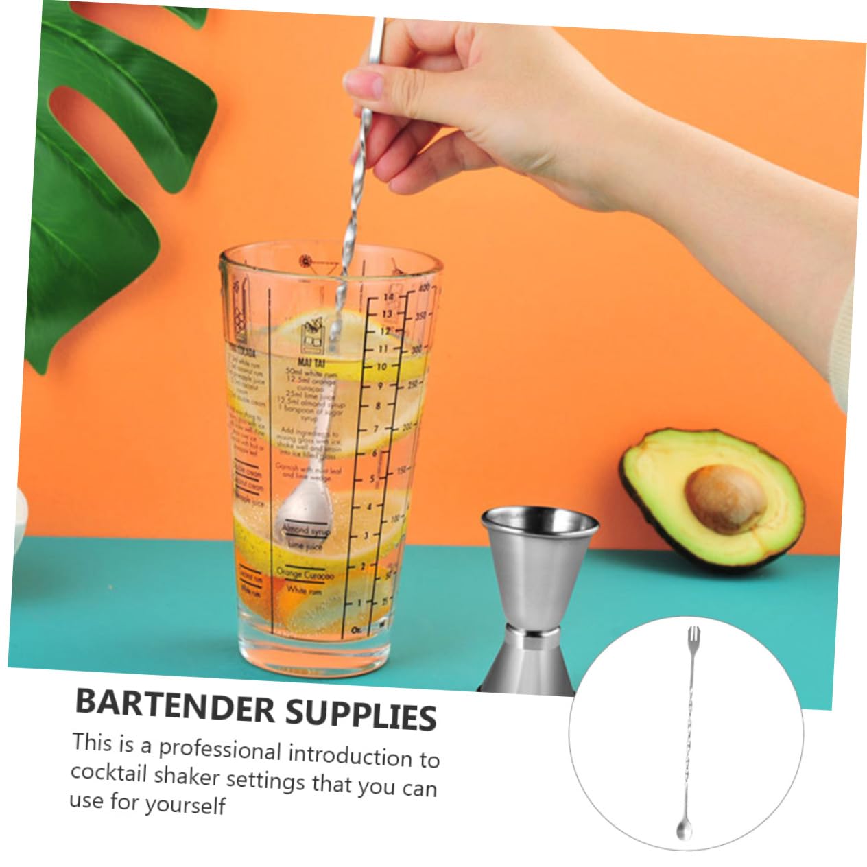 UKCOCO Set 4 Pezzi Shaker per Cocktail in Acciaio Inossidabile Kit Attrezzatura Barman Bilanciato e Lucidato Regalo per Amanti di Cocktail e Aperitivi Colore Casuale