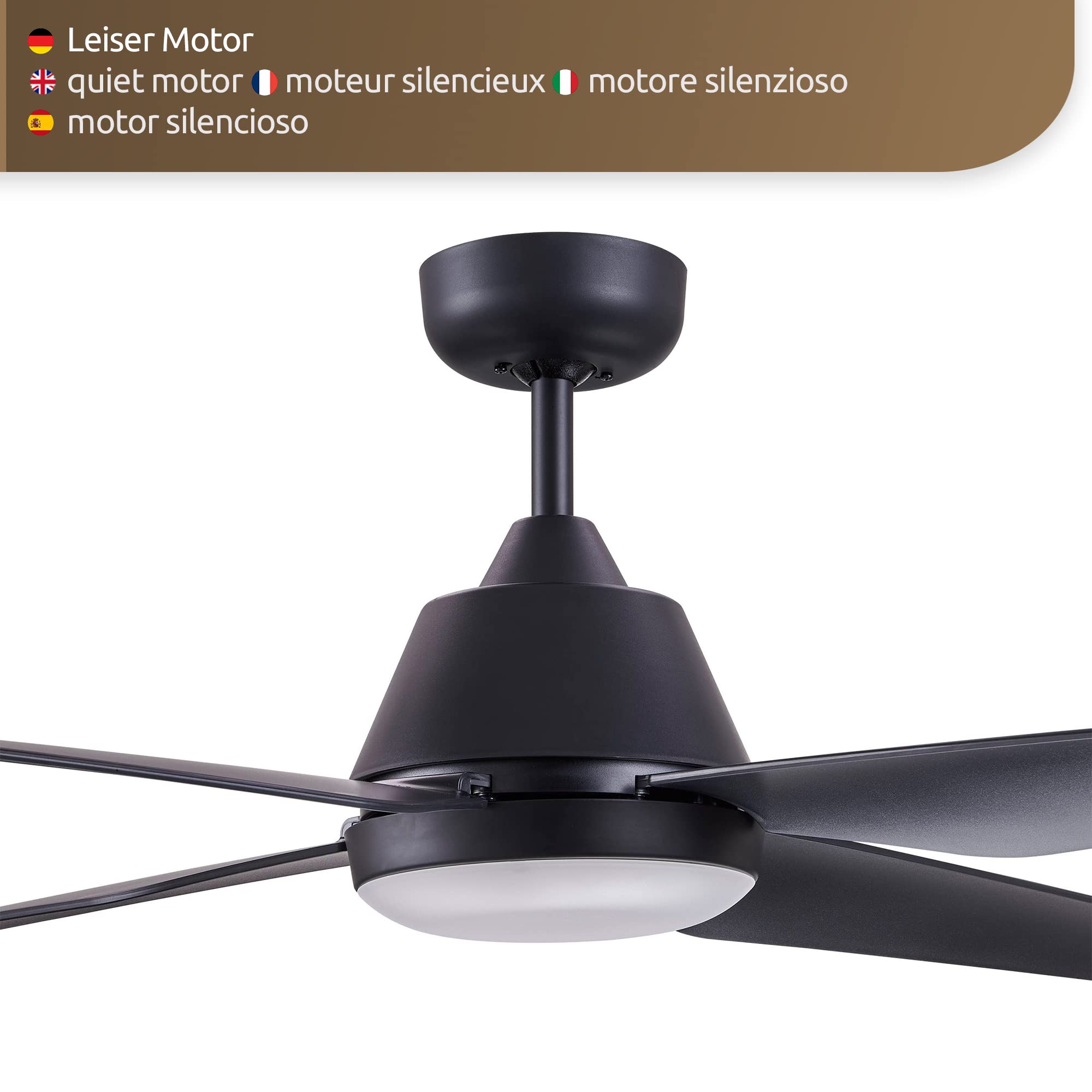 Ventilateurs de plafond avec télécommande et lampe à LED légère