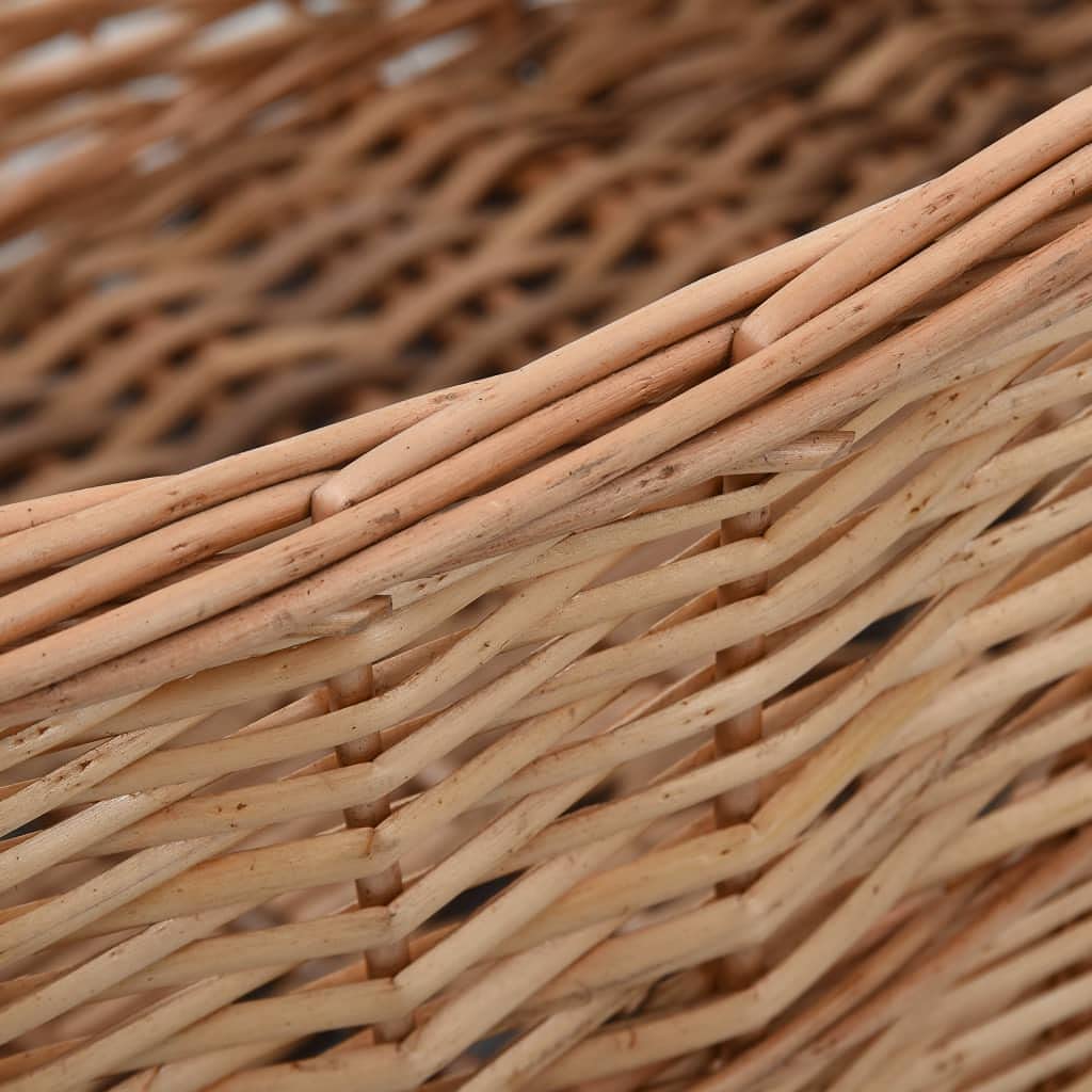 Cesta para leña con Asas de Transporte Sauce Natural 88x57x34cm,Casa y jardín,Accesorios para hornos de leña y chimeneas,Bolsas y Soportes de leña,2.75kg-286984