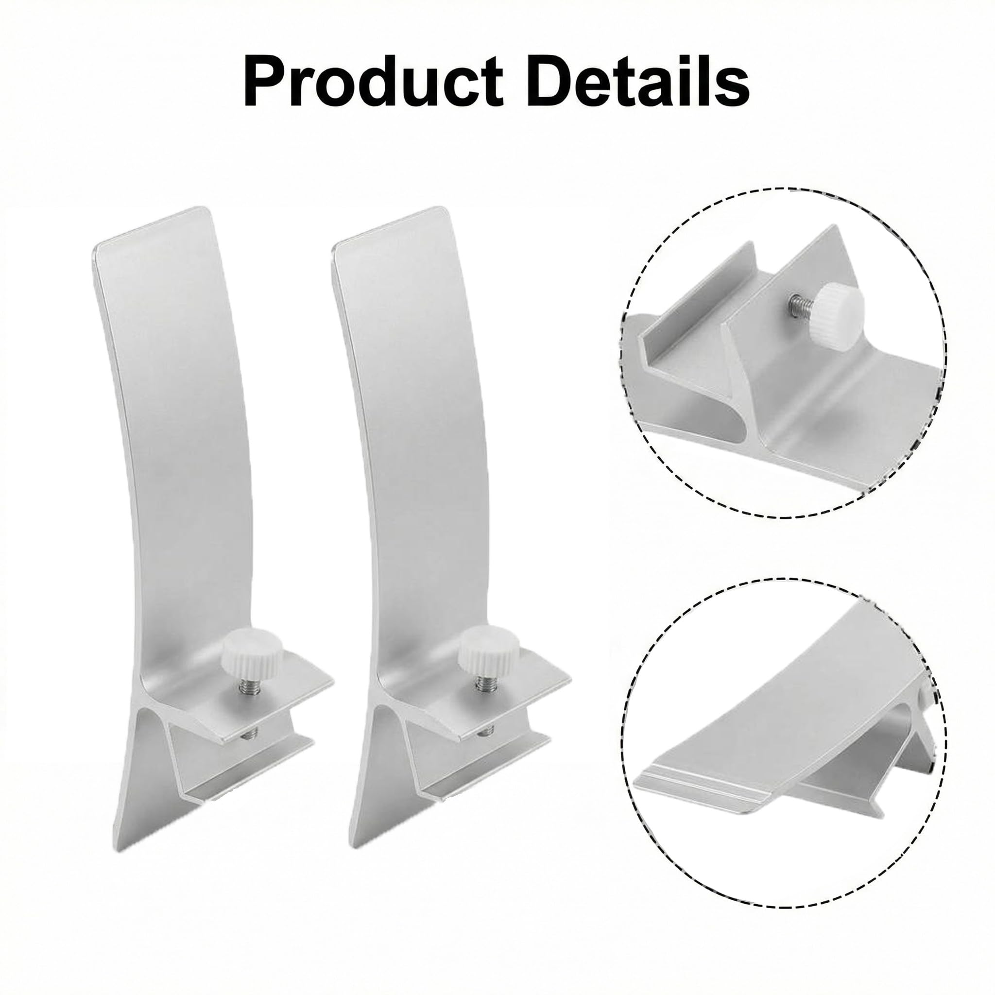 Standfüße für Infrarot-Heizung, Aluminiumlegierung, verstellbare Infrarot-Heizungsheizung, Halterungs-Kit für Infrarot-Heizungen (Silber)