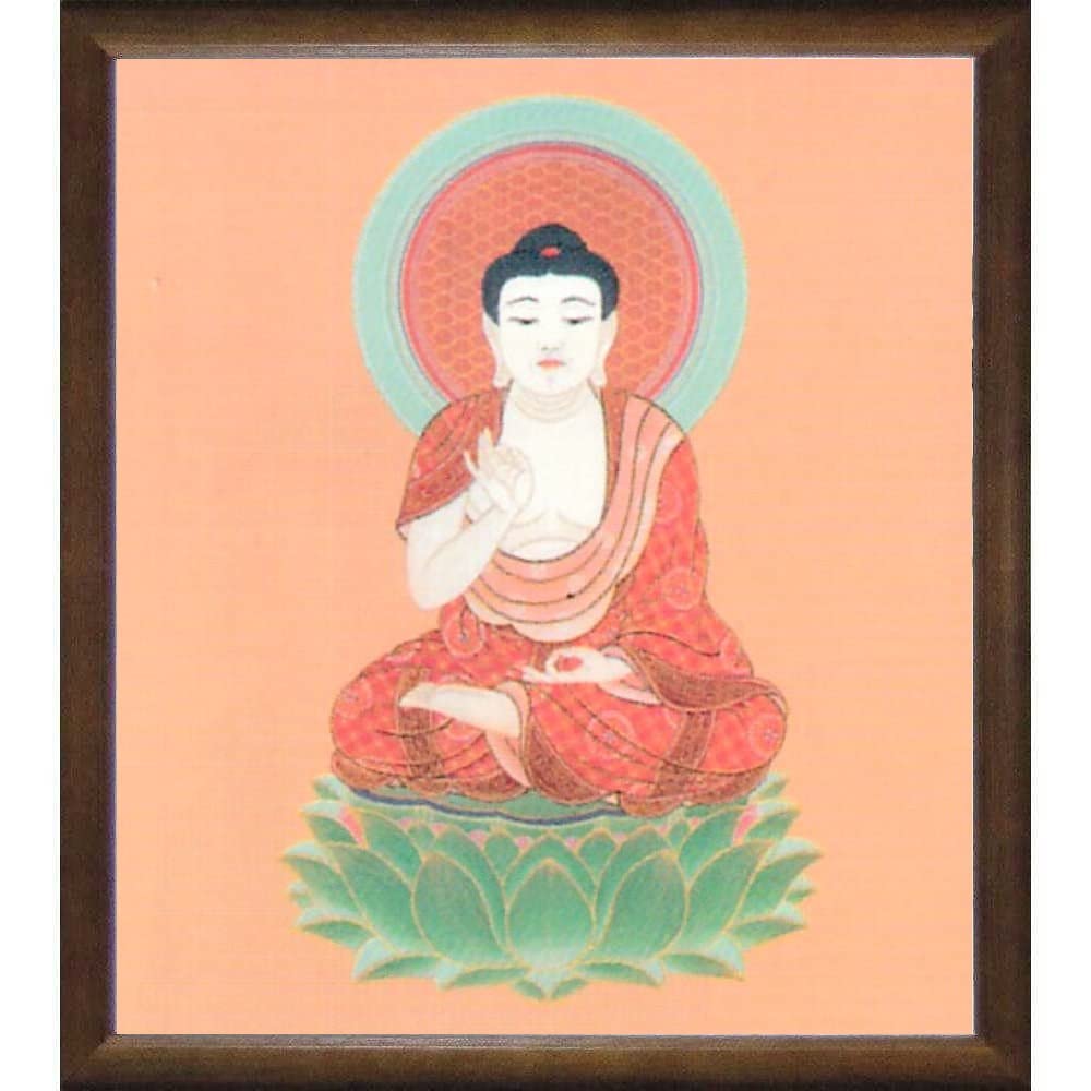 Amazon.co.jp: 工芸色紙 阿弥陀如来 色紙 ブラウン 複製画 人物画 仏画