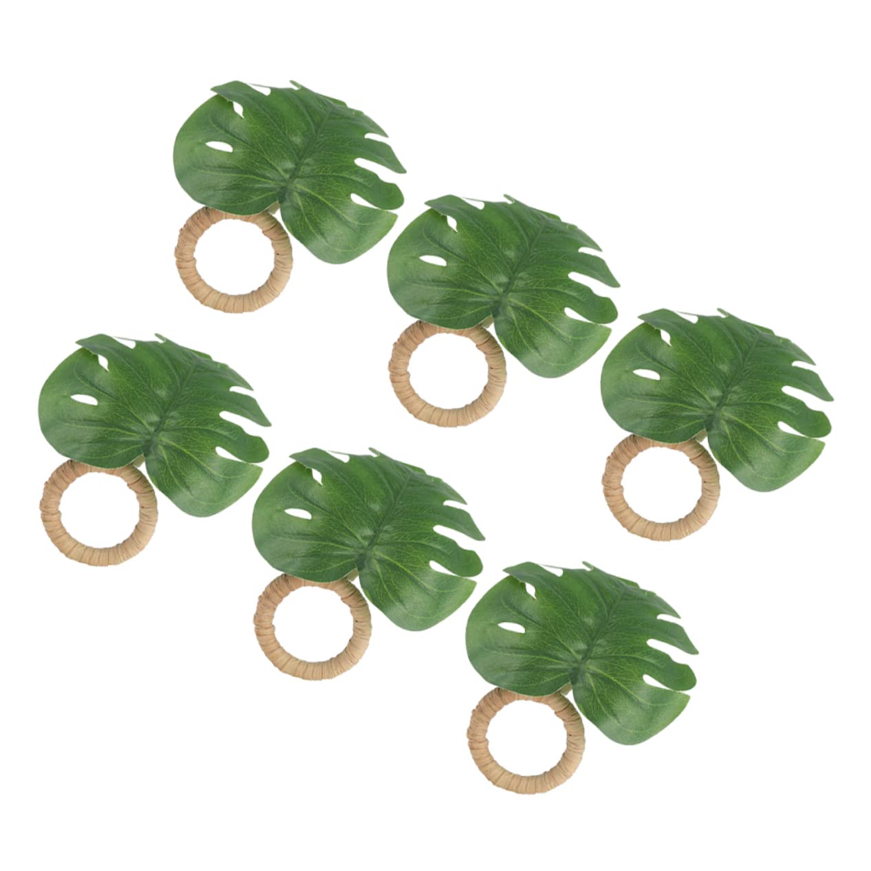 ULTECHNOVO Servilletero Acción De Gracias Boda Simple Condujo Artificial Y Decoración para Follaje Hebilla De Servilleta De Mesa De Comedor Páginas 6 Piezas X 4