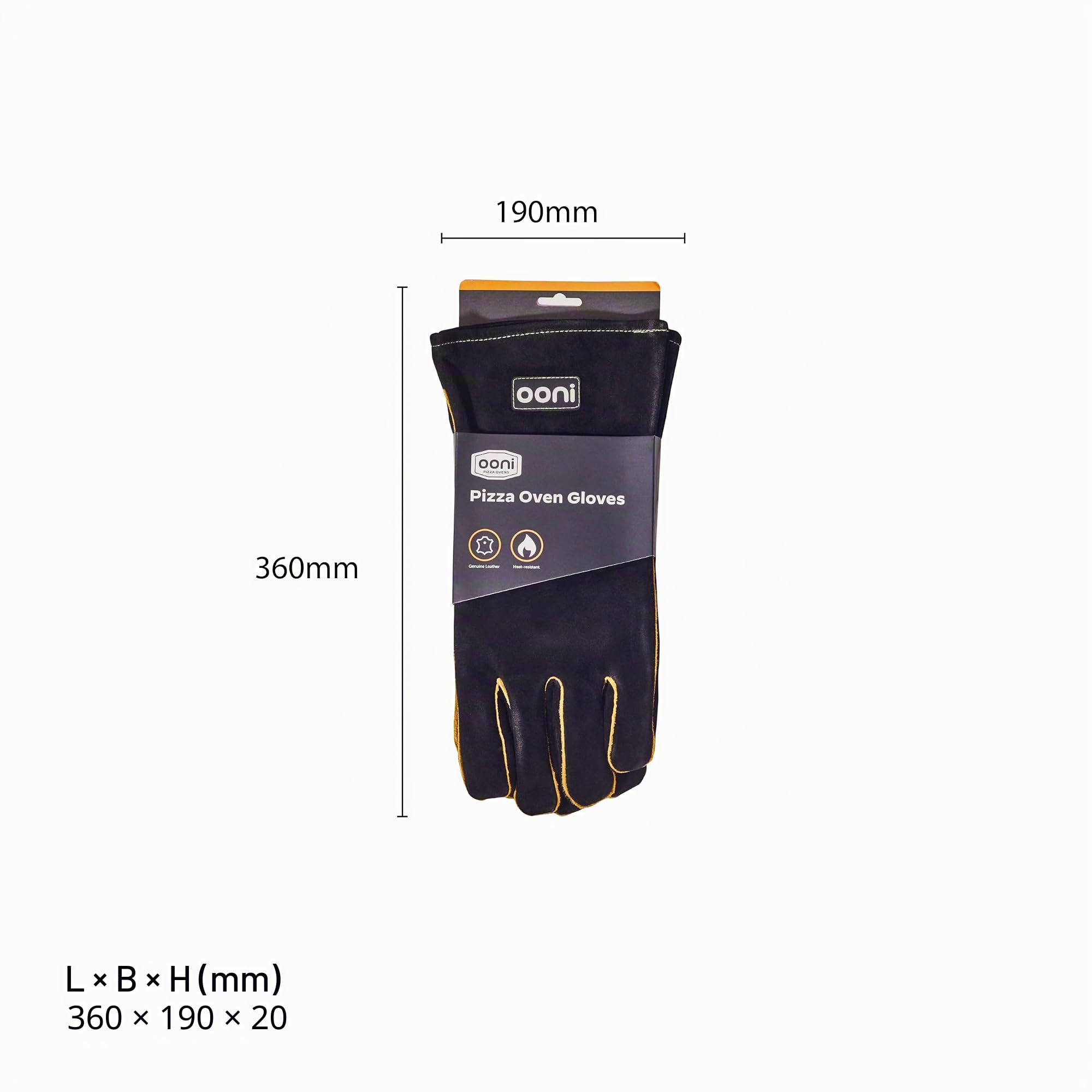 Ooni Kochhandschuhe – Pizzaofenhandschuhe – Handschuhe aus Leder mit Aluminiumisolierung – Grillhandschuhe –Hitzebeständige Pizzaofenhandschuhe