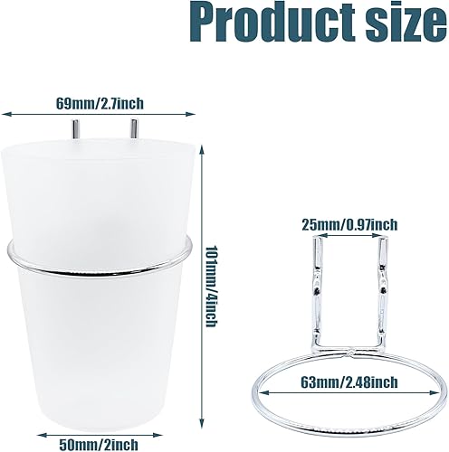 Miniatura 4 de Moicstiy Paquete de 6 recipientes para tablero de clavijas con cubos de almacenamiento, tarros, portavasos organizador para banco de trabajo,