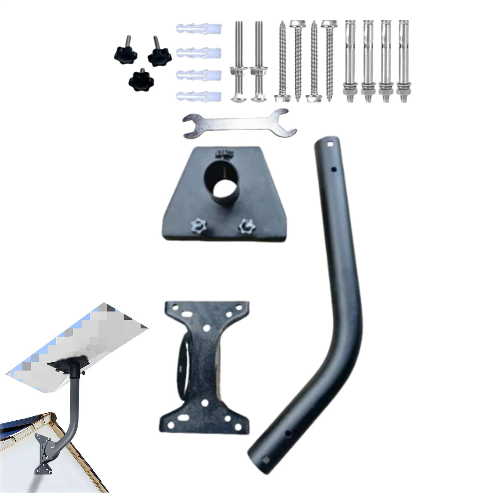 Poste Montaje Para Antena Exterior Gran Capacidad De Carga Estable | Exterior Soporte De Fijación Reforzado Antióxido Antiintemperie Universal Robusto Para Tejado Del Hogar