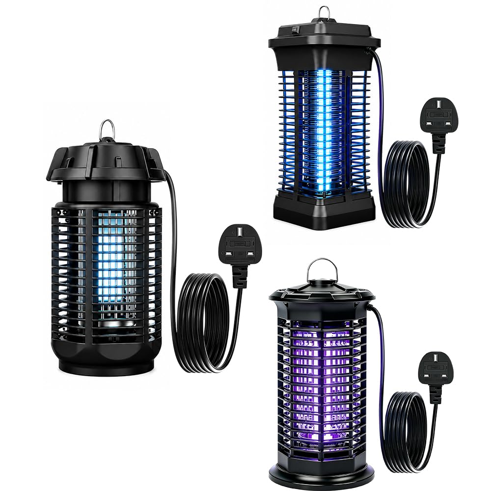 KUWUNG Bug Zapper, Waterproof Electric Fly Zapper Indoor/Outdoor With LED UV Light, Insect Pest Fly Killer Electric for Home, Garden, Backyard, Camping,Insects, Mosquito Killer Lamp