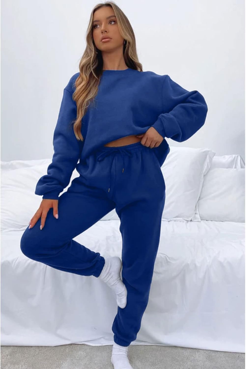 KANSOON Sweatsuits for Women Set 2 Piece Jogging Suit Long Sleeve Pullover Sweatshirts Sweatpants Tracksuit Casual Outfits - Image 2