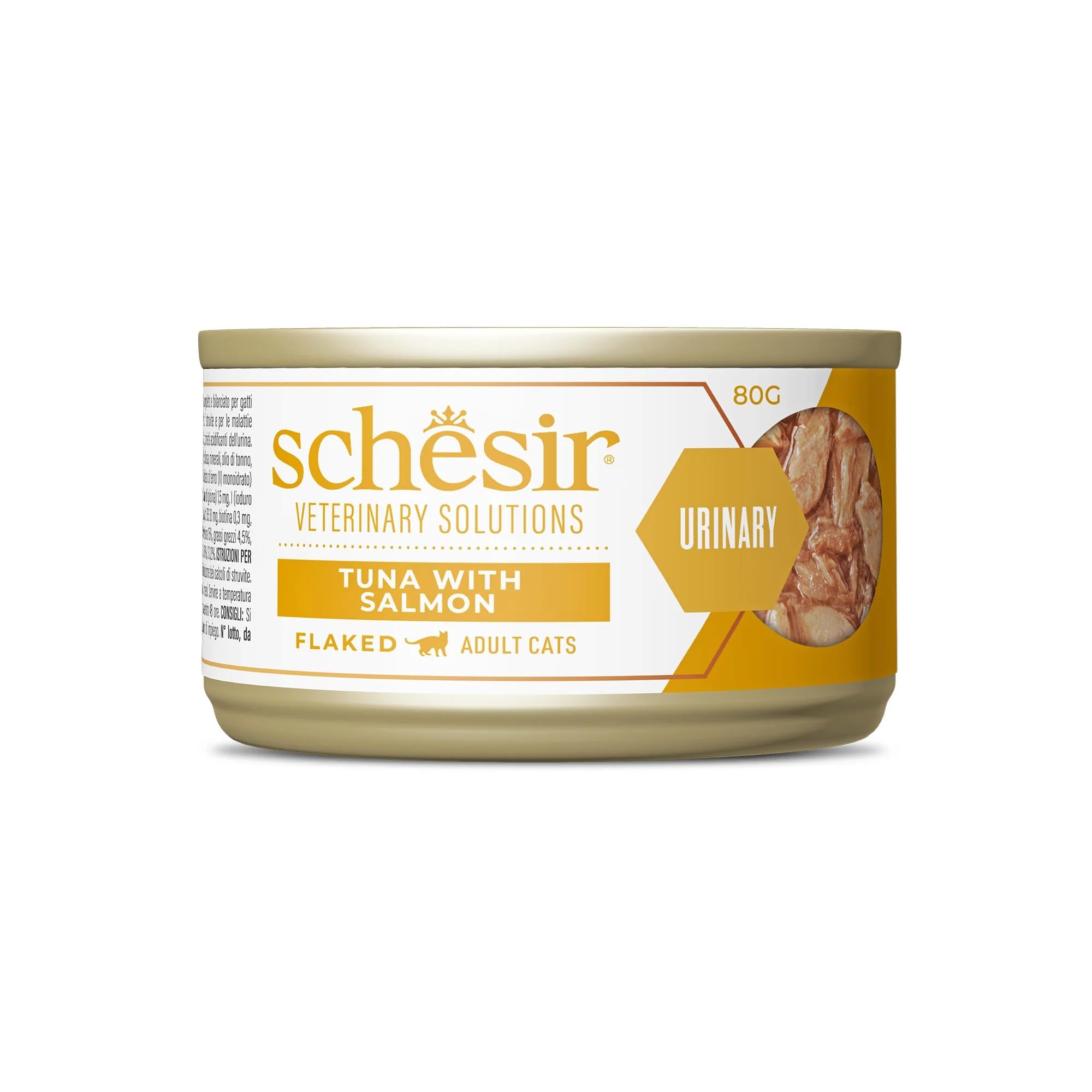 Schesir Veterinary Solutions | Soluciones Veterinarias Gatos | Varias Recetas | 8x80Gr | (8x80GR, Urinary en Caldo Atún)