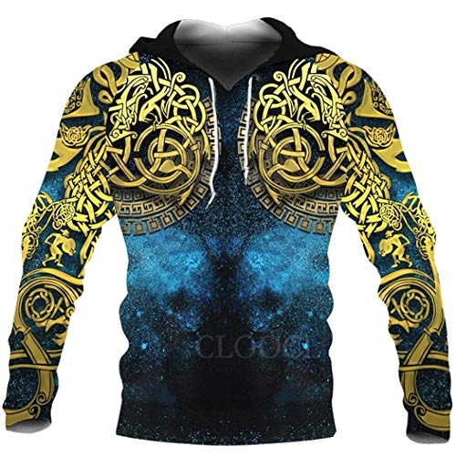 Sweat à capuche Viking Irlande pour vos sorties streetwear Harajuku