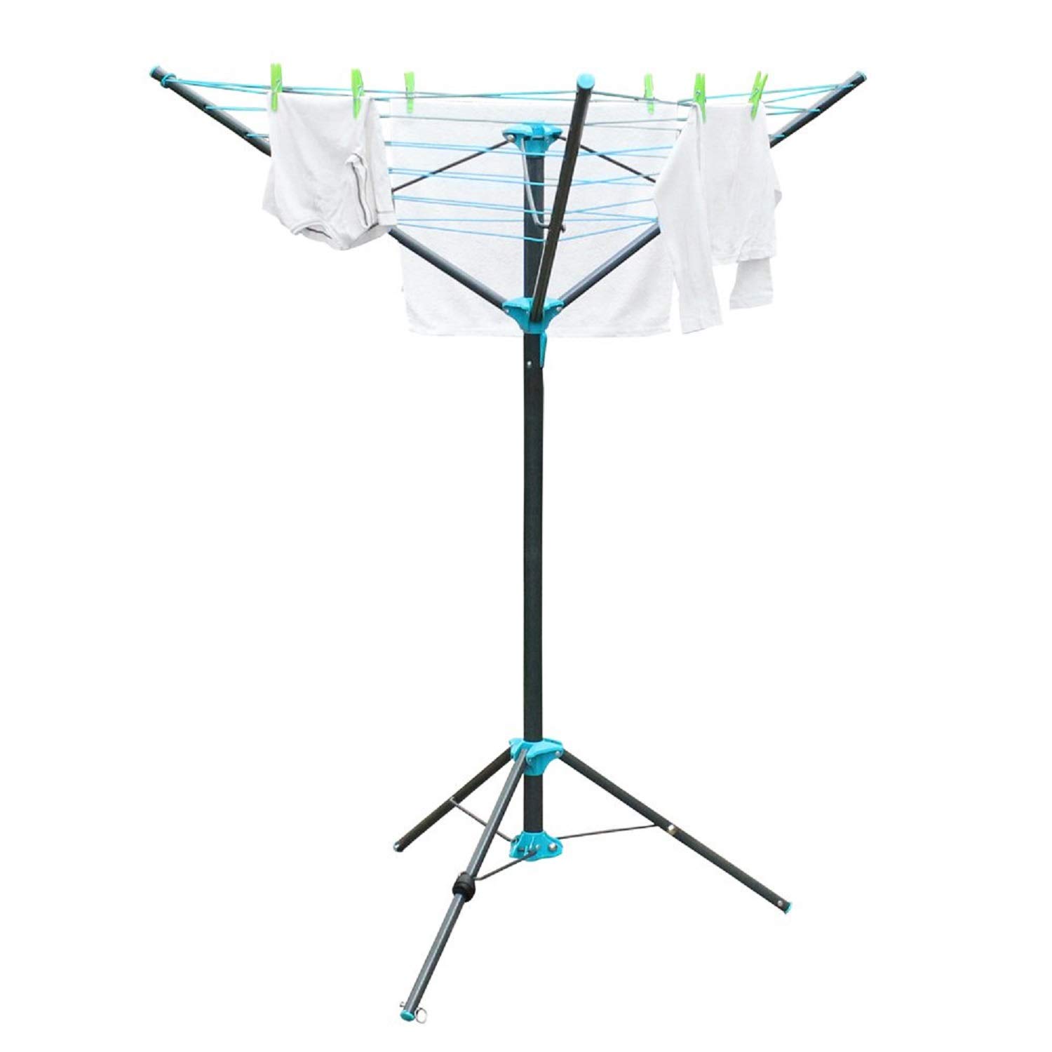 Wilson Direct Portable Compact 16M 3 Arm Free Standing Rotary Clothes Airer Home Travel Camping Hiking Outdoor Caravan Airer