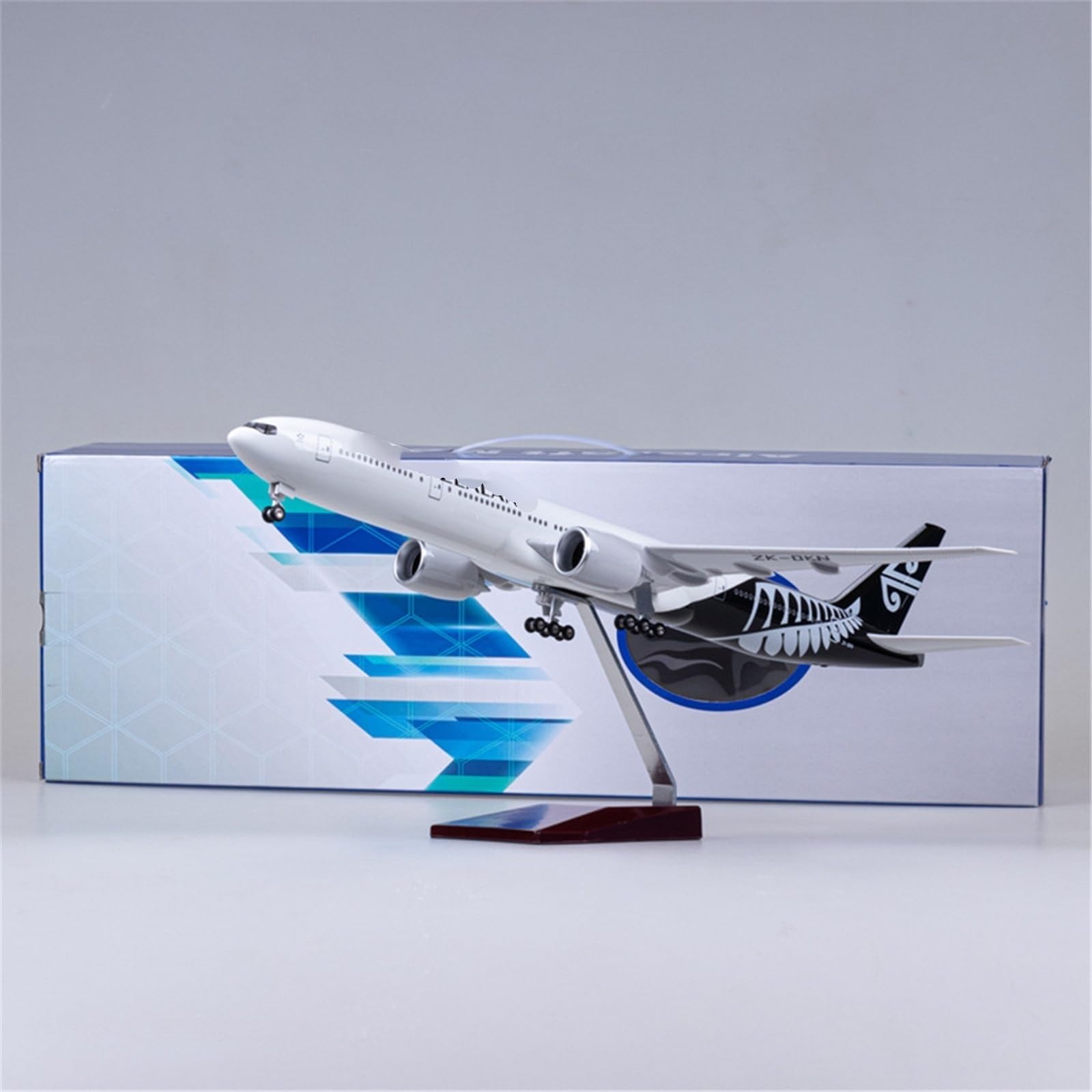 Generico Modello pressofuso di aereo B777 Air - Scala 1/157, 47 cm, da collezione per adulti(B777 W LED)