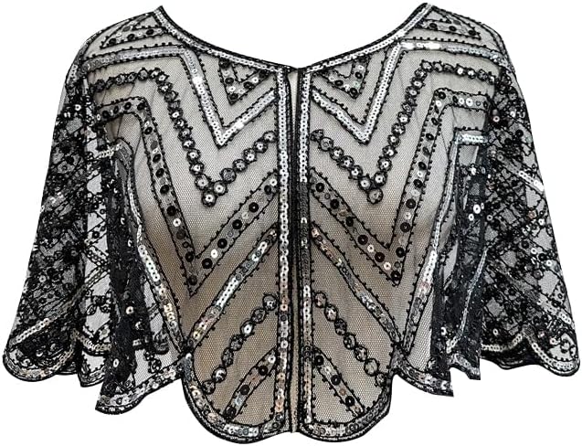 1920s Shawl Evening Shawl Bridal Wrap Handmade Sequin Beaded Shawls And Wraps For Evening Dresses Wedding Party Etc - Image 7