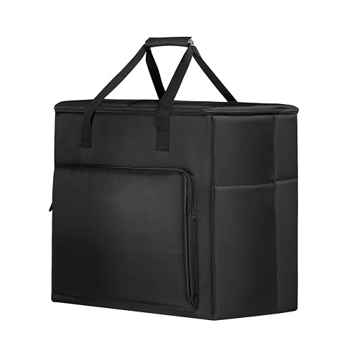 Buwico Multi-pocket Large Capacity Desktop PC Computer Travel Storage Carrying Case Bag Organizer for 27 Inch Computer Main Processor Monitor Keyboard and Accessories(Size：XL