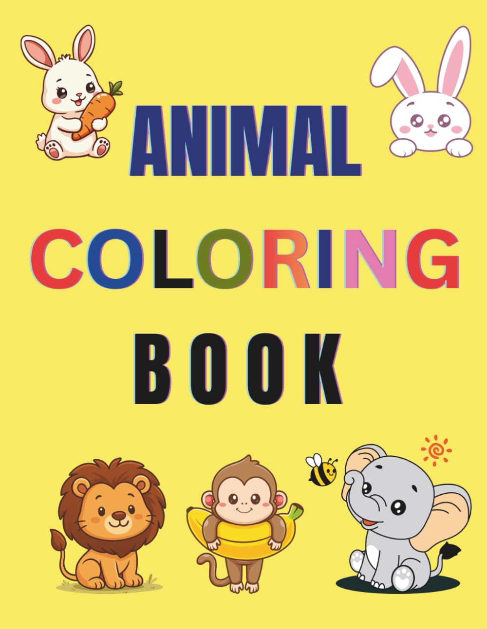 Animal Coloring Book for Kids.: Cute and Easy Animal Designes: 20 Unique illustrations for Fun Coloring.