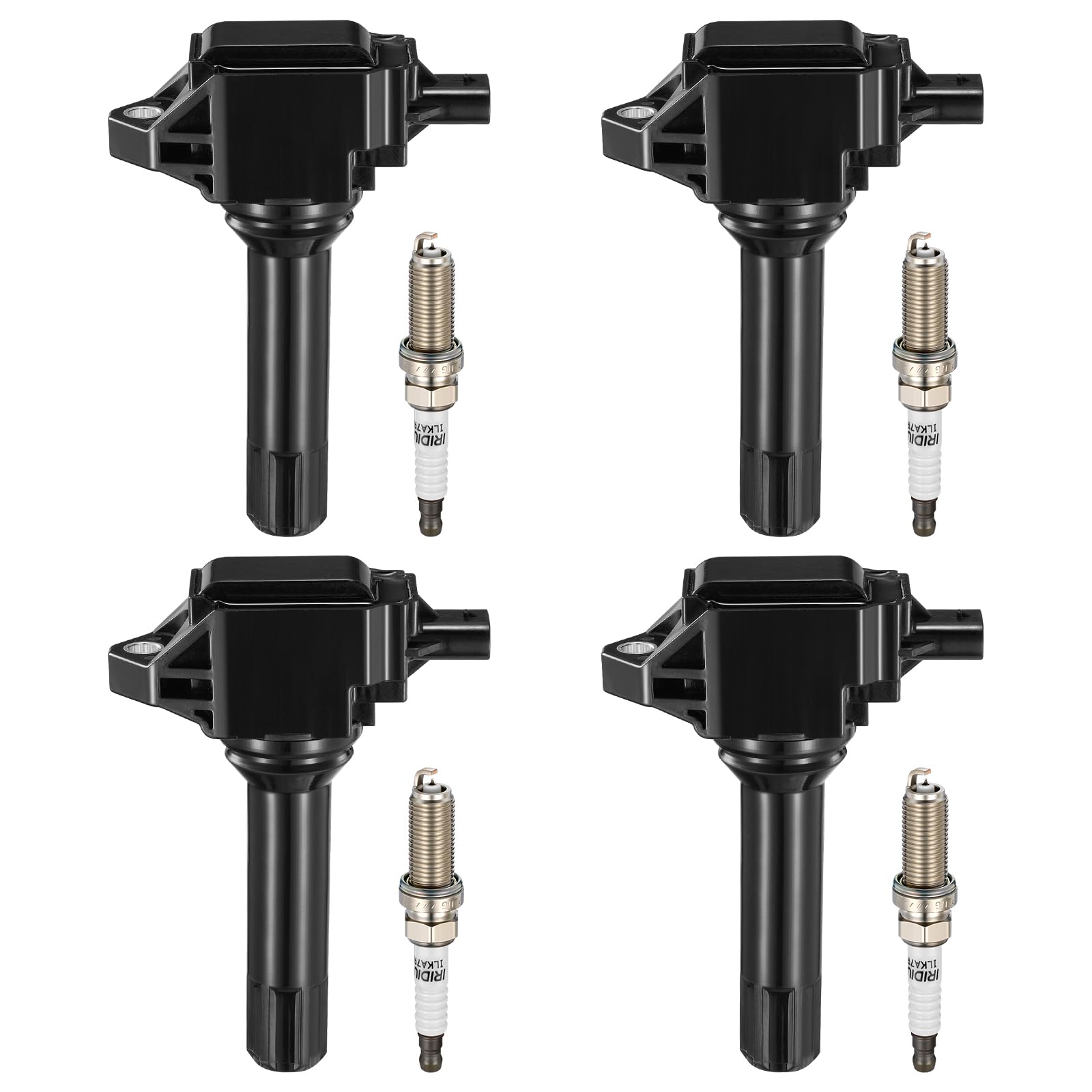 BDFHYK Ignition Coil Pack UF724 and Iridium Spark Plugs 93501 Compatible with Subaru 2014-2016 Forester 2013-2015 Impreza 2013-2014 Legacy Outback XV Crosstrek 2.5L 2.0L H4 C974 5C1899 COP626,Set of 4