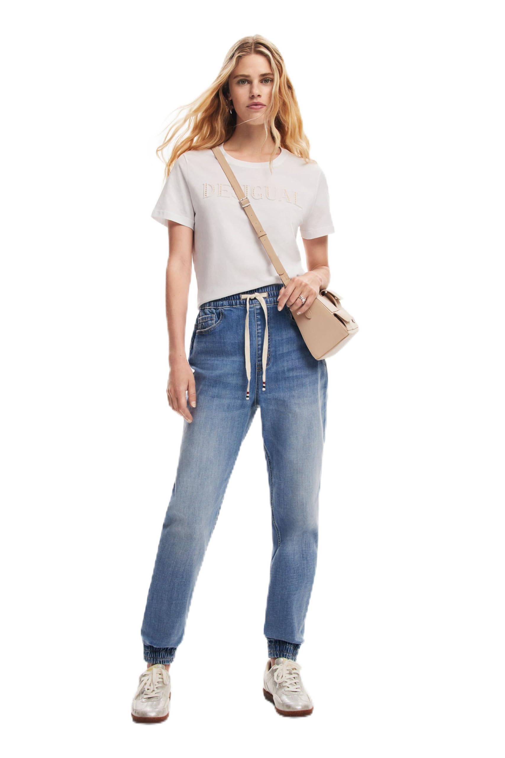 Desigual Women's Woman Denim Long Trouser Jeans, Blue, XS