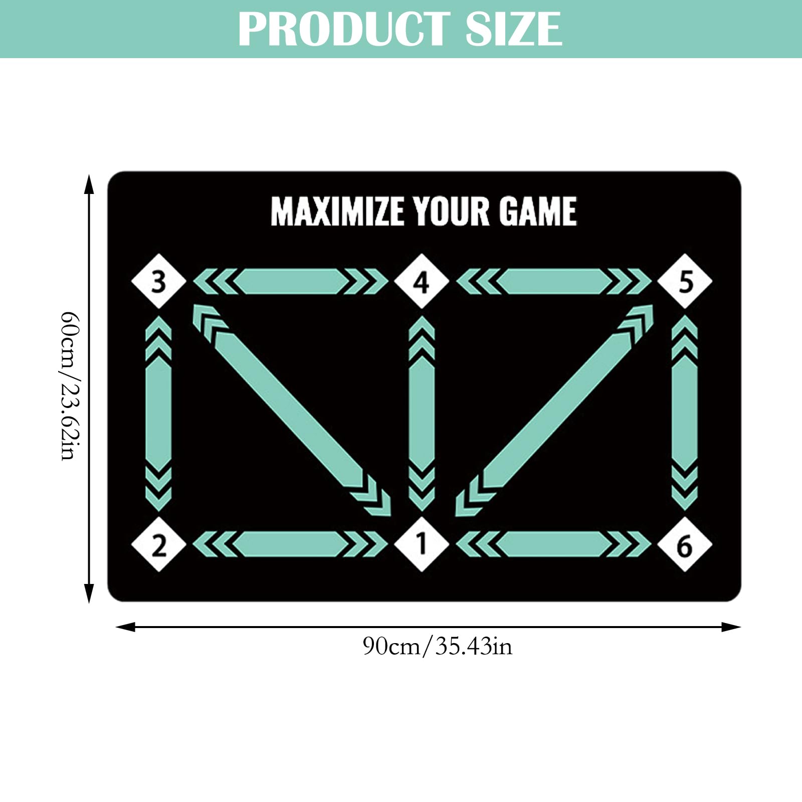 Heyzeibo Fußball-Trainingsmatte 60x90cm - Rutschfeste Ballkontrolle Matte Für Dribbling & Silent Training