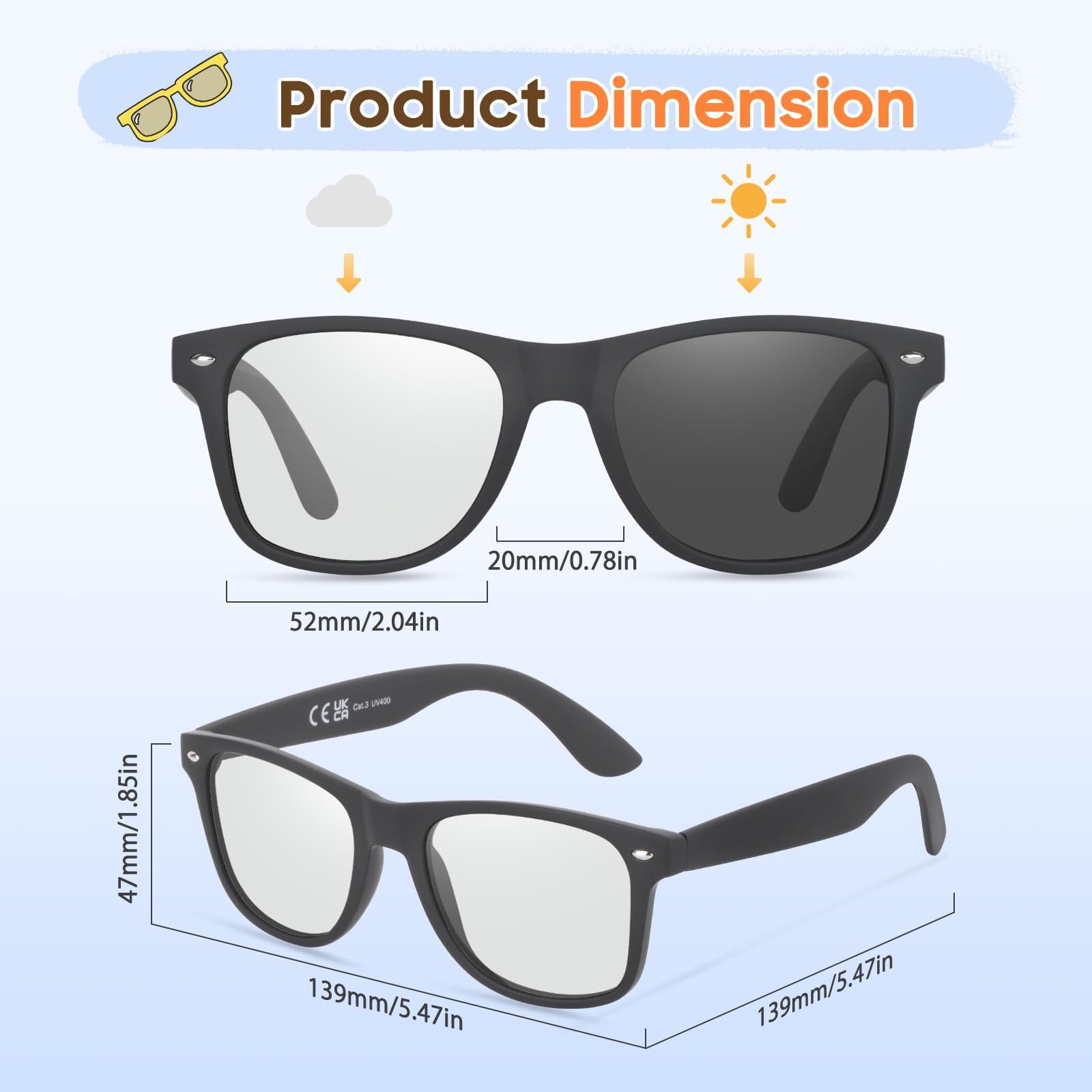 Opssaker Occhiali da Sole da Uomo Polarizzati - Protezione UV400 Occhiali Vintage Quadrati per Uomo Donna Guida Pesca