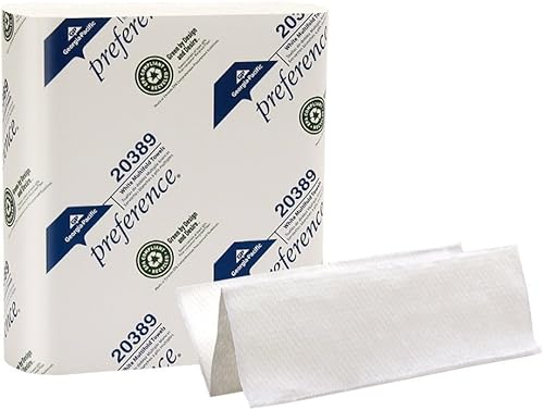 Georgia Pacific 20389 Preference - Toallas de papel multipliegues, funda de polietileno, color blanco, bolsa de polietileno protegida (1 paquete