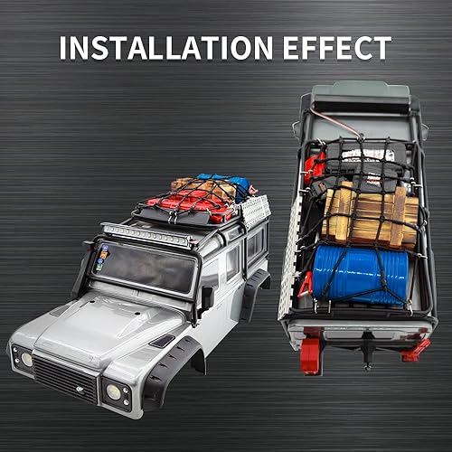 Miniatura 4 de Globact 110 RC Crawler Accesorios Red de equipajeTambor de aceitecaja de maderatanque de combustibletablero de recuperacióncaja de herramientaspala