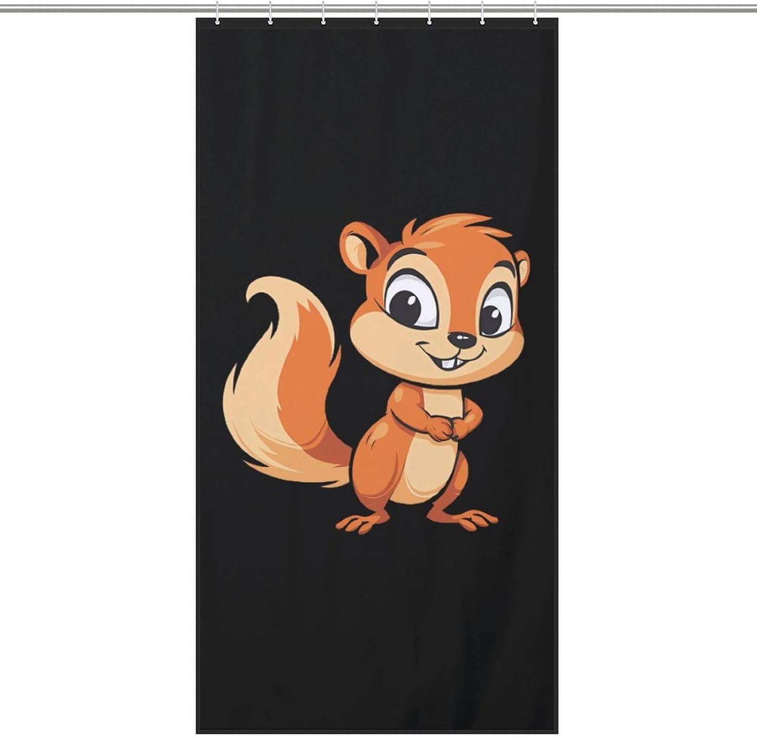 Beauty Squirrel Funny Shower Curtains Washable Bath Curtain Liner with Hooks for Bathroom Bath Tubs