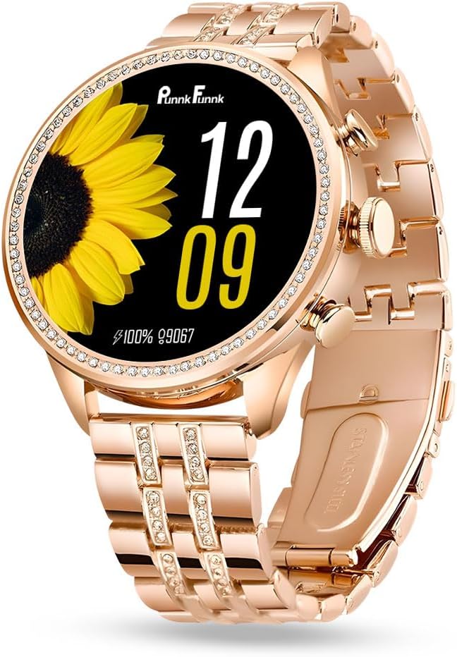 GEN 9 Smartwatch for Women with Metal Strap & HD Display, Bluetooth Calling, 100+ Watch Faces, Health Tracker, Sports Modes & IP67 Waterproof(Rose Gold)