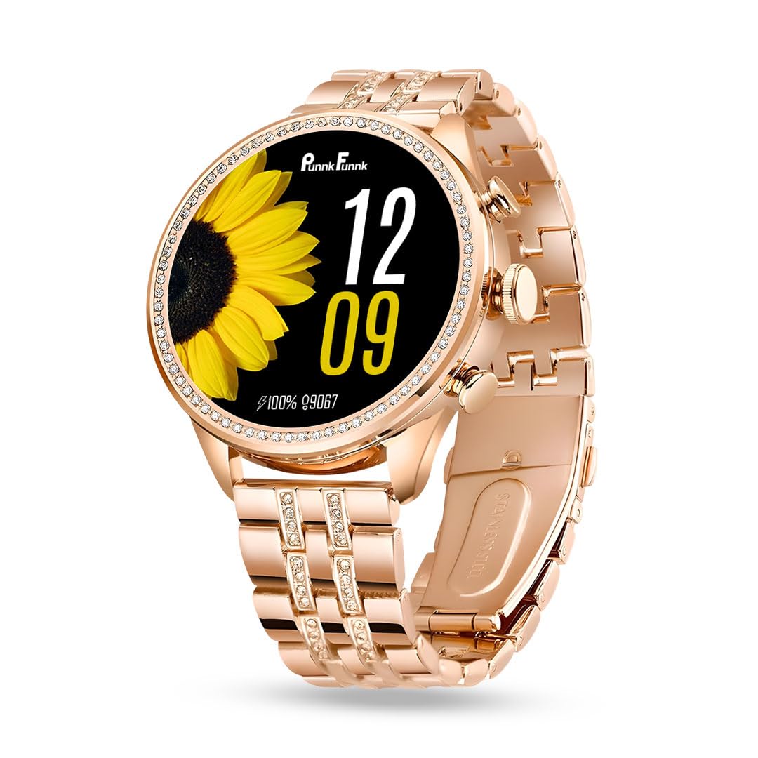 GEN 9 Smartwatch for Women with Metal Strap & HD Display, Bluetooth Calling, 100+ Watch Faces, Health Tracker, Sports Modes & IP67 Waterproof(Rose Gold)