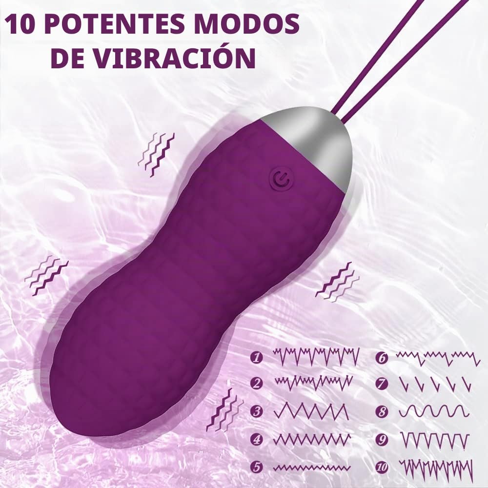 Amor bolas vibración, Allmay IPX7 vibratoren de Bullet al agua, punto G y clítoris Estimulación Bullet Vibrador con 10 m inalámbrica mando a distancia, 10 vibración